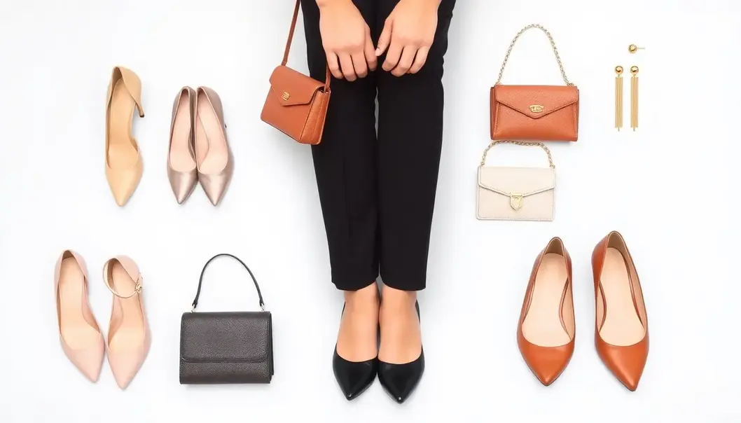 A petite woman using vertical stripes and proportions to enhance height.